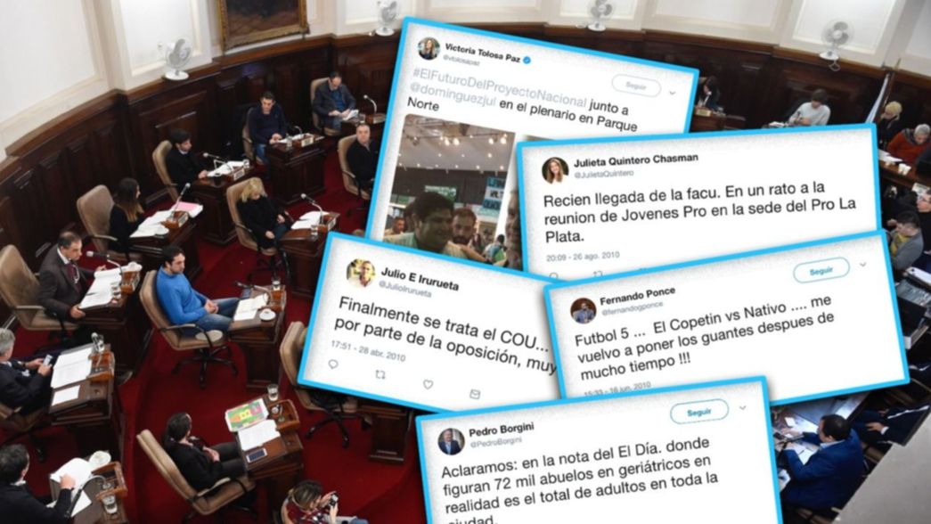 ¿Cuáles fueron los primeros tuits de los concejales de La Plata?