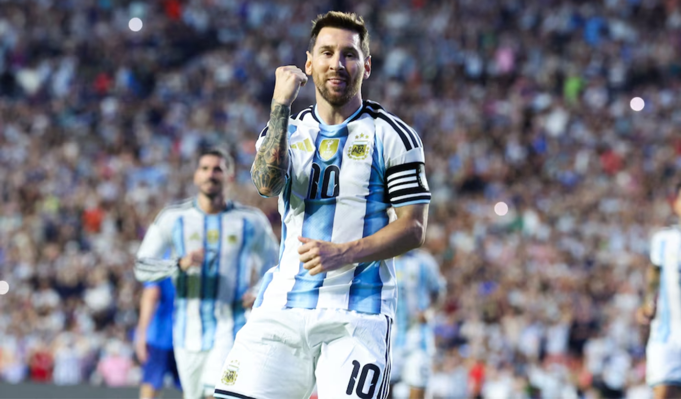 Messi festejo gol Selección argentina