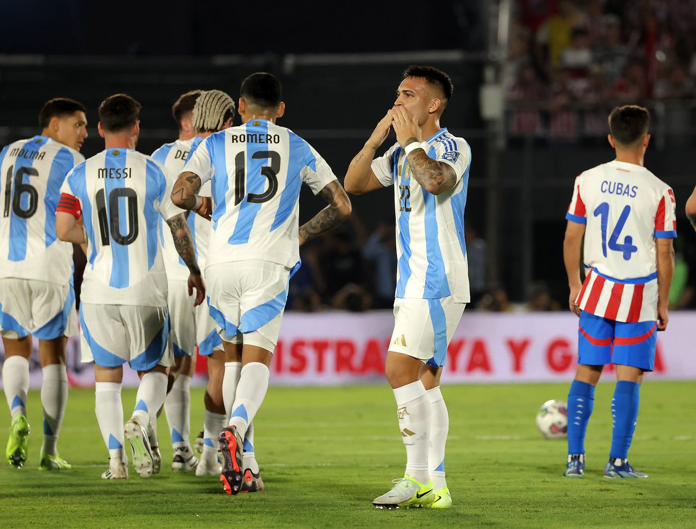 Lautaro Martínez marcó el único gol de la Selección Argentina.