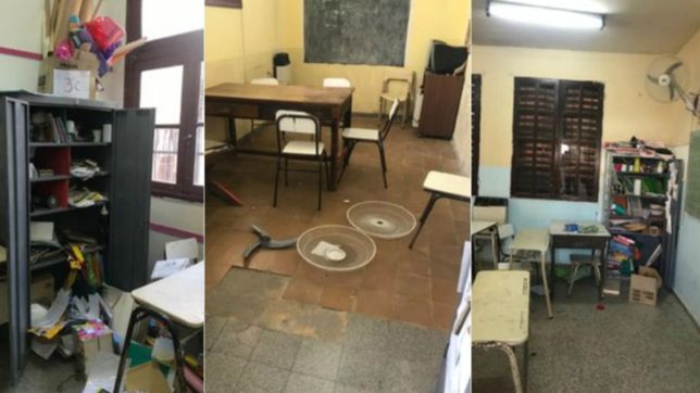 destrozaron una escuela de la plata y denuncian que se trato de un mensaje mafioso