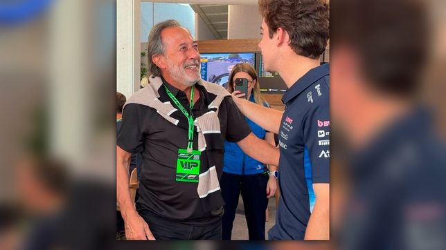 fan de lujo: colapinto recibio a guillermo francella en la previa al gp de canada