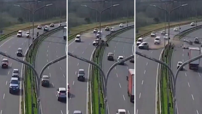 video: un motociclista fue atropellado dos veces y murio por un hombre que manejaba borracho