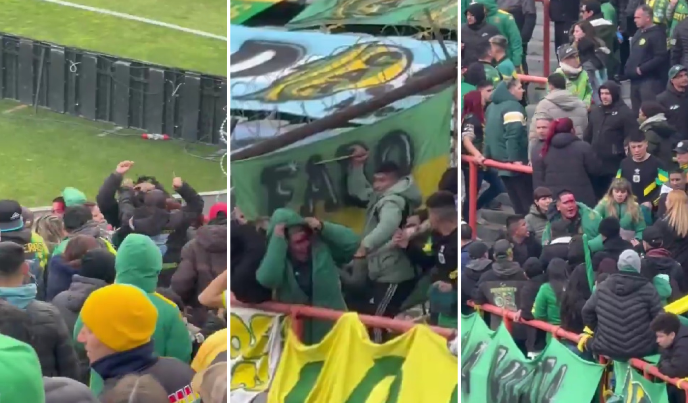 Pelea a cuchillazos en la tribuna de Aldosivi