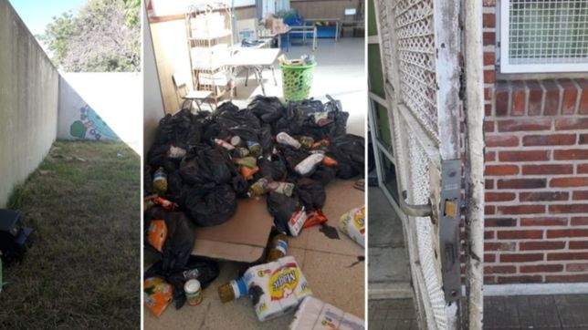 robaron en un jardin de la plata, lo destrozaron y dejaron todo listo para volver