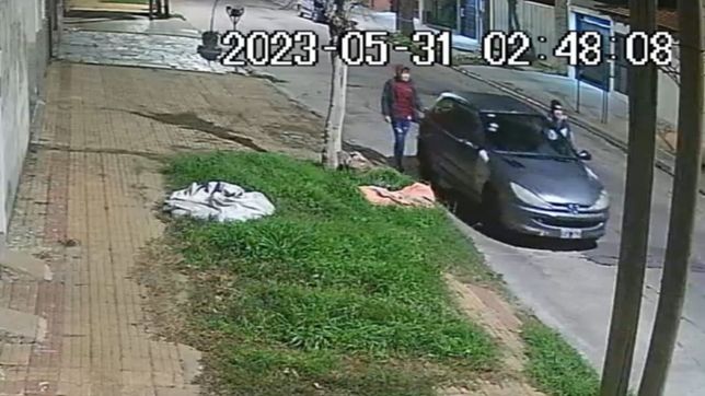 video: una pareja intento robarse un auto a los empujones y todo quedo filmado