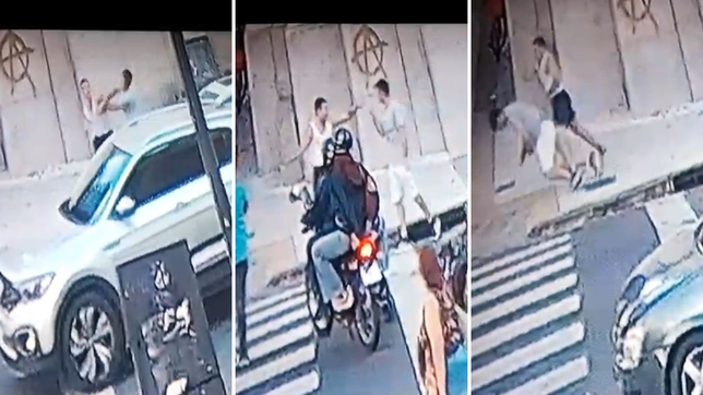 una discusion de transito termino con un hombre noqueado y en grave estado