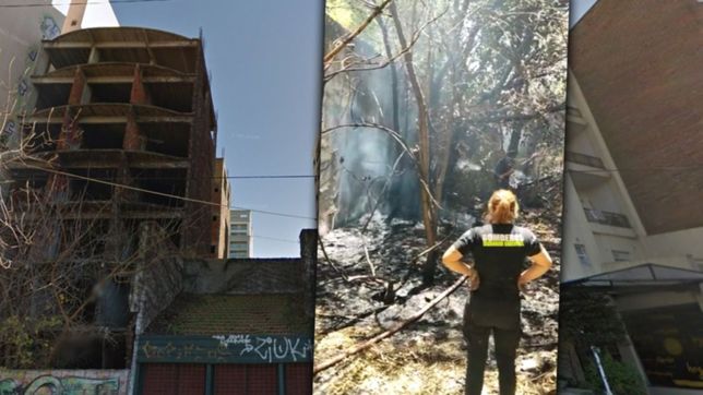 videos: tension en pleno centro de la plata por un incendio en un edificio abandonado