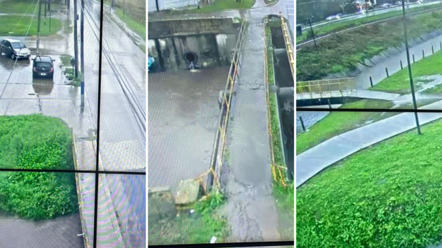 las imagenes que muestran el nivel al que llegaron los arroyos