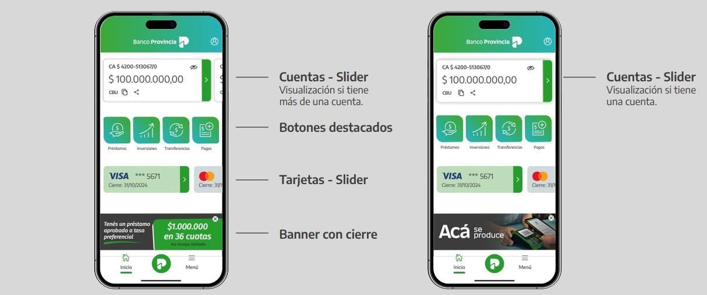 Los cambios que incorpor&oacute; Banco Provincia en su homebanking