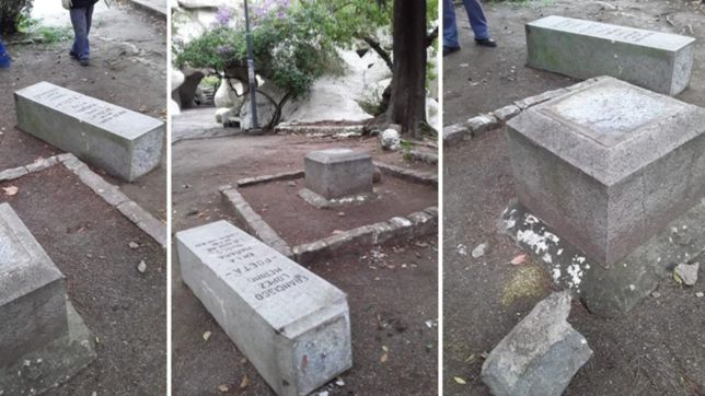 la municipalidad investiga el robo de un historico busto en el bosque