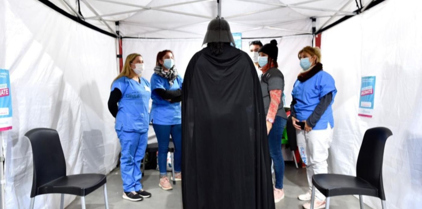 Darth Vader vacunado