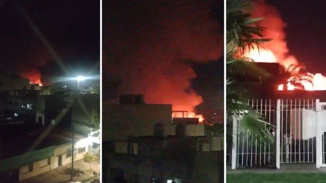 un grave incendio en un deposito genero panico entre los vecinos