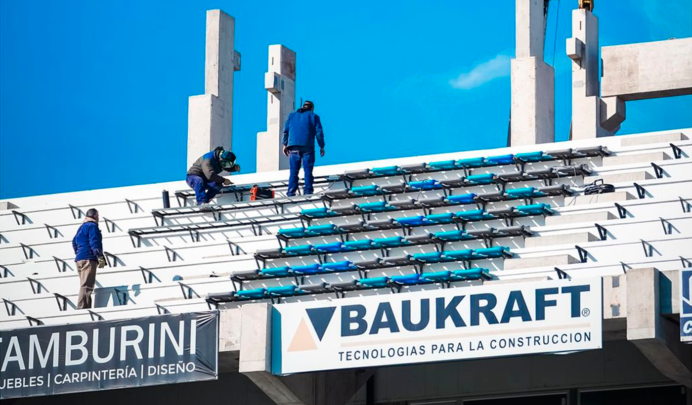 Cómo avanza la obra de Gimnasia en la segunda bandeja de la Platea Néstor  Basile?