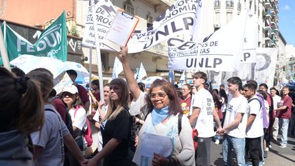 Docentes de la UNLP se movilizan al Congreso en rechazo al veto de la Ley de Financiamiento Universitario