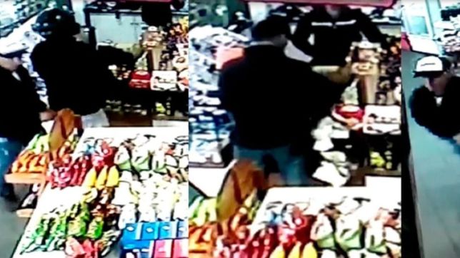 video: asi fue el robo en la ypf que termino con un ladron en el hospital