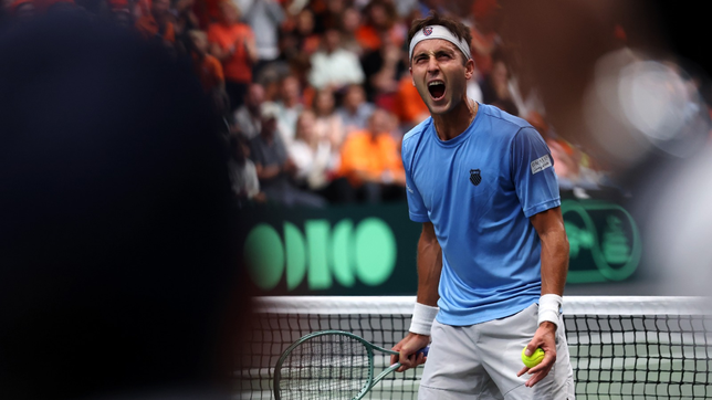 ¡vamos gimnasia!: el grito que sono antes del punto para partido de tomas etcheverry