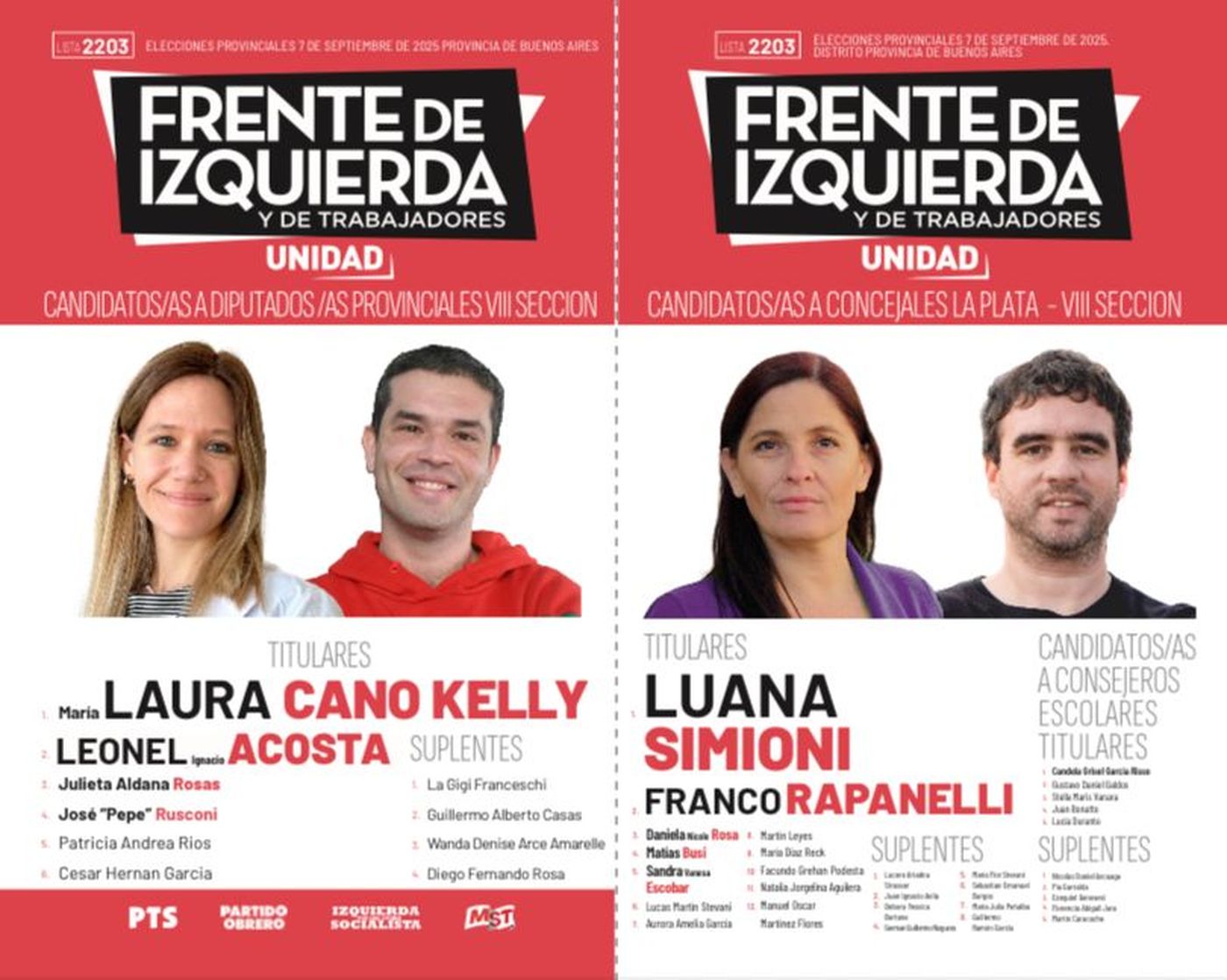 La boleta del FIT Unidad La boleta del FIT Unidad