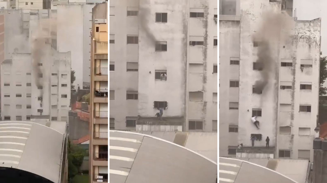 se incendio un hotel en mar del plata y los huespedes se tiraron por una ventana para escapar del fuego