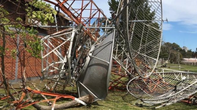 video: asi quedo el hipodromo tras la caida de la enorme antena que mato un caballo