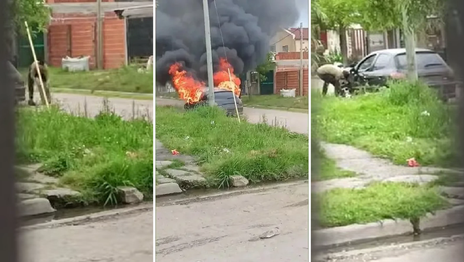 Desarman autos en Tolosa y los prenden fuego a plena luz del día ante la vista de los vecinos