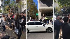 video: tension y evacuacion en un edificio del poder judicial por una fuga de gas