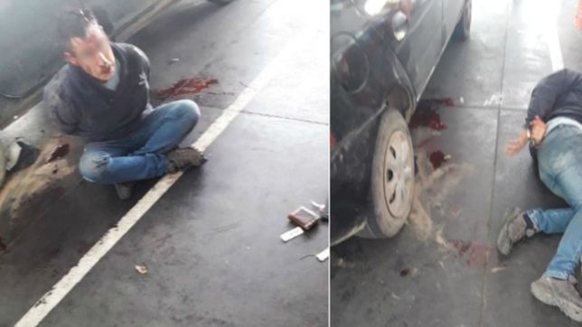 video: el momento en que quisieron linchar al ladron de la estacion de servicio