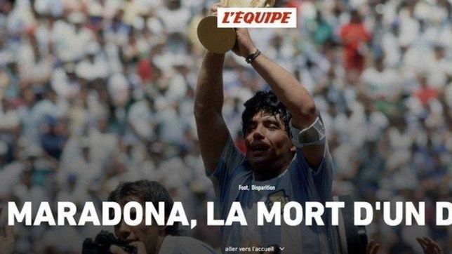 la muerte de maradona en las tapas de los medios de todo el mundo