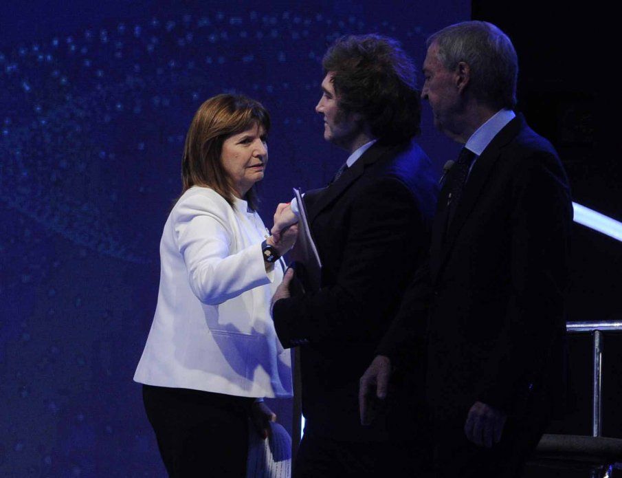 Patricia Bullrich y Javier Milei estuvieron cara a cara en el debate presidencial.