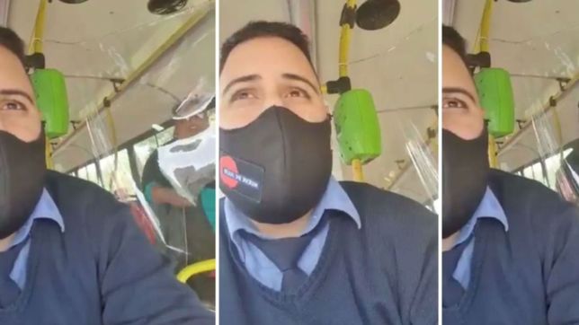aca tenes tu coronavirus: el increible ataque a un colectivero platense que fue escupido