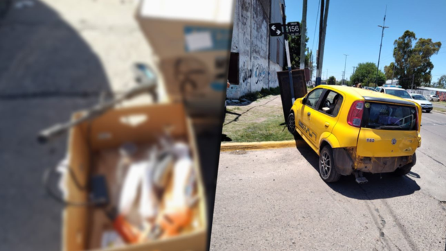 entradera, persecucion de pelicula, choque y tiros por las calles de la plata