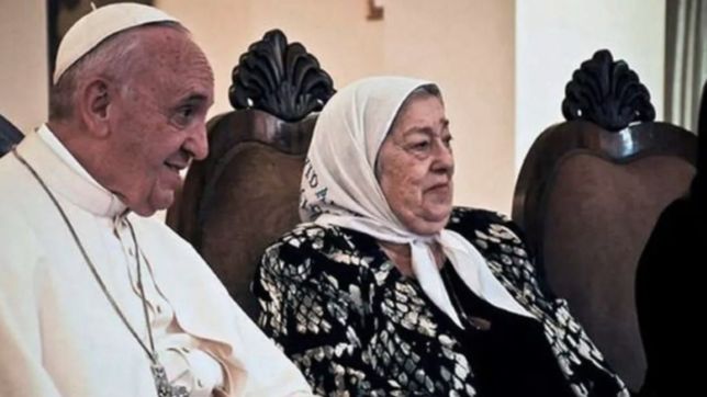 francisco y una sentida carta papal por la muerte de hebe de bonafini