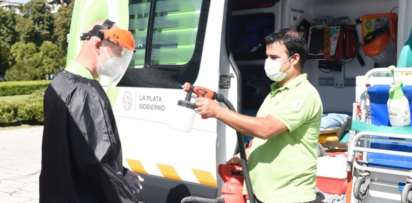 Hisopados en Plaza Moreno