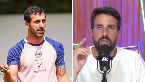 El divertido cruce entre Zaniratto y Azzaro tras el triunfo de Gimnasia ante River El divertido cruce entre Zaniratto y Azzaro tras el triunfo de Gimnasia ante River