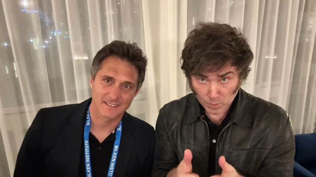 javier milei recibio la visita de su idolo guillermo barros schelotto