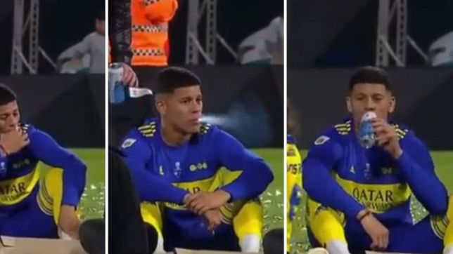 video: marcos rojo festejo el titulo de boca fumando en la cancha y encendio la polemica