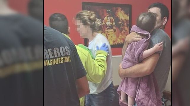 bomberos le salvaron la vida a una beba en la plata