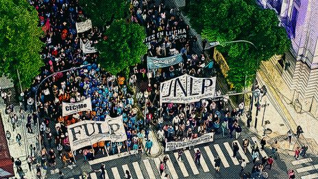 El año en el que la UNLP salió a la calle para pelear por la subsistencia