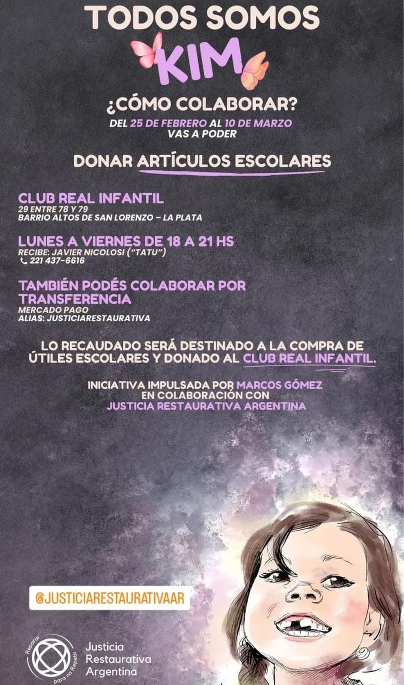 La colecta solidaria de la familia de Kim Gómez