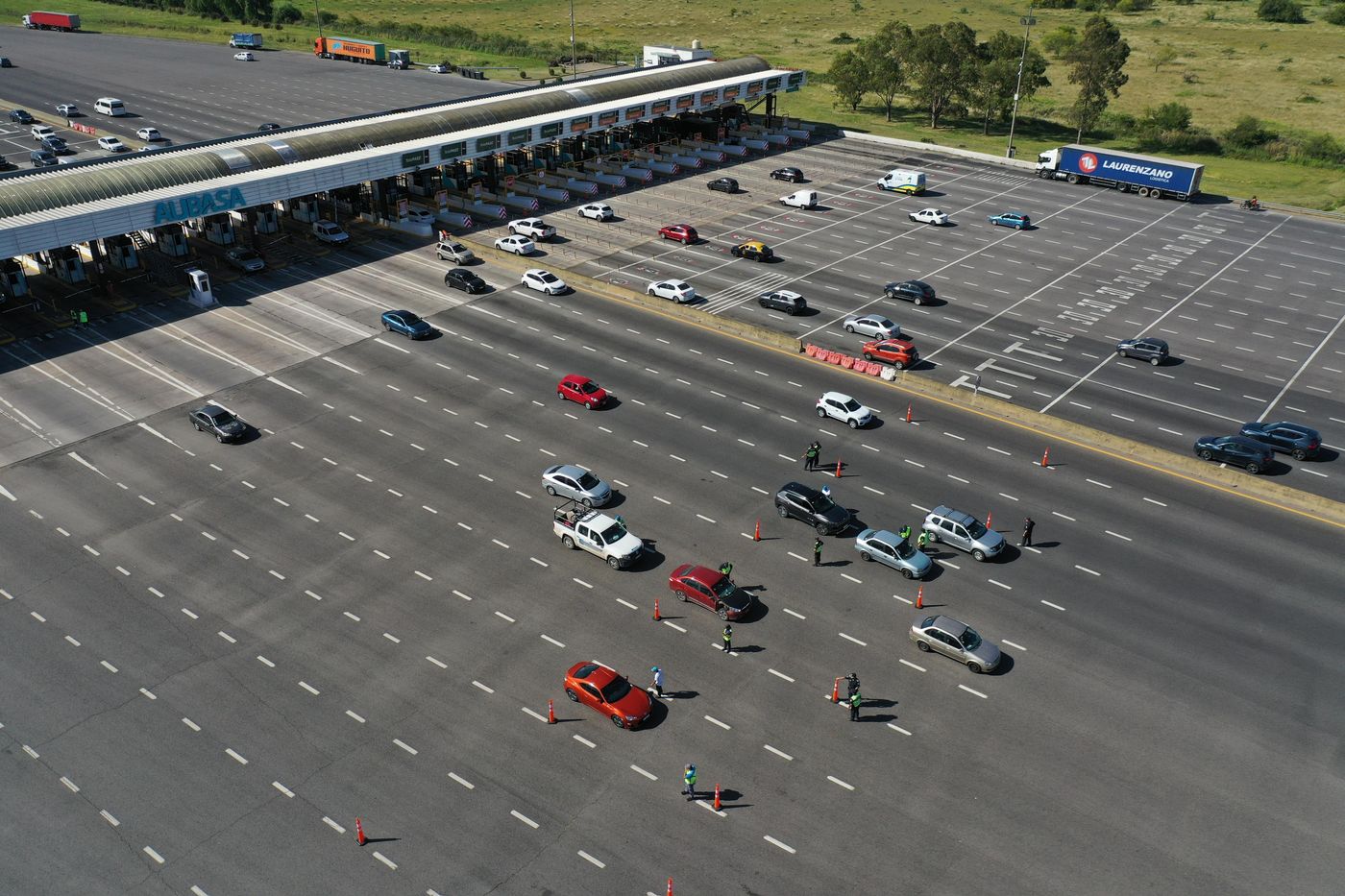 Los controles Autopista Buenos Aires - La Plata en dirección a la capital de la provincia.