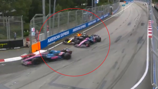colapinto casi choca con verstapen por dejar pasar a su companero de equipo