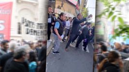 el video del momento en que un diputado libertario recibio un piedrazo en la cabeza