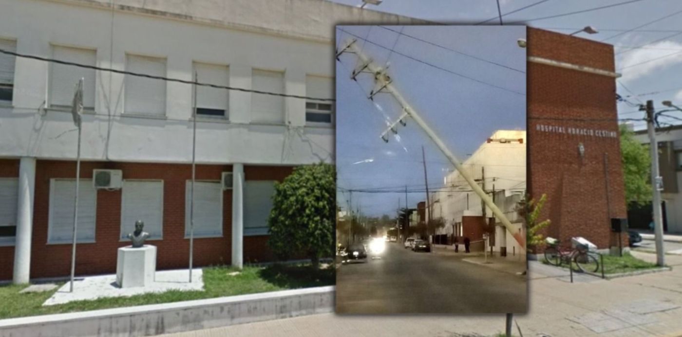 Poste caído en Ensenada