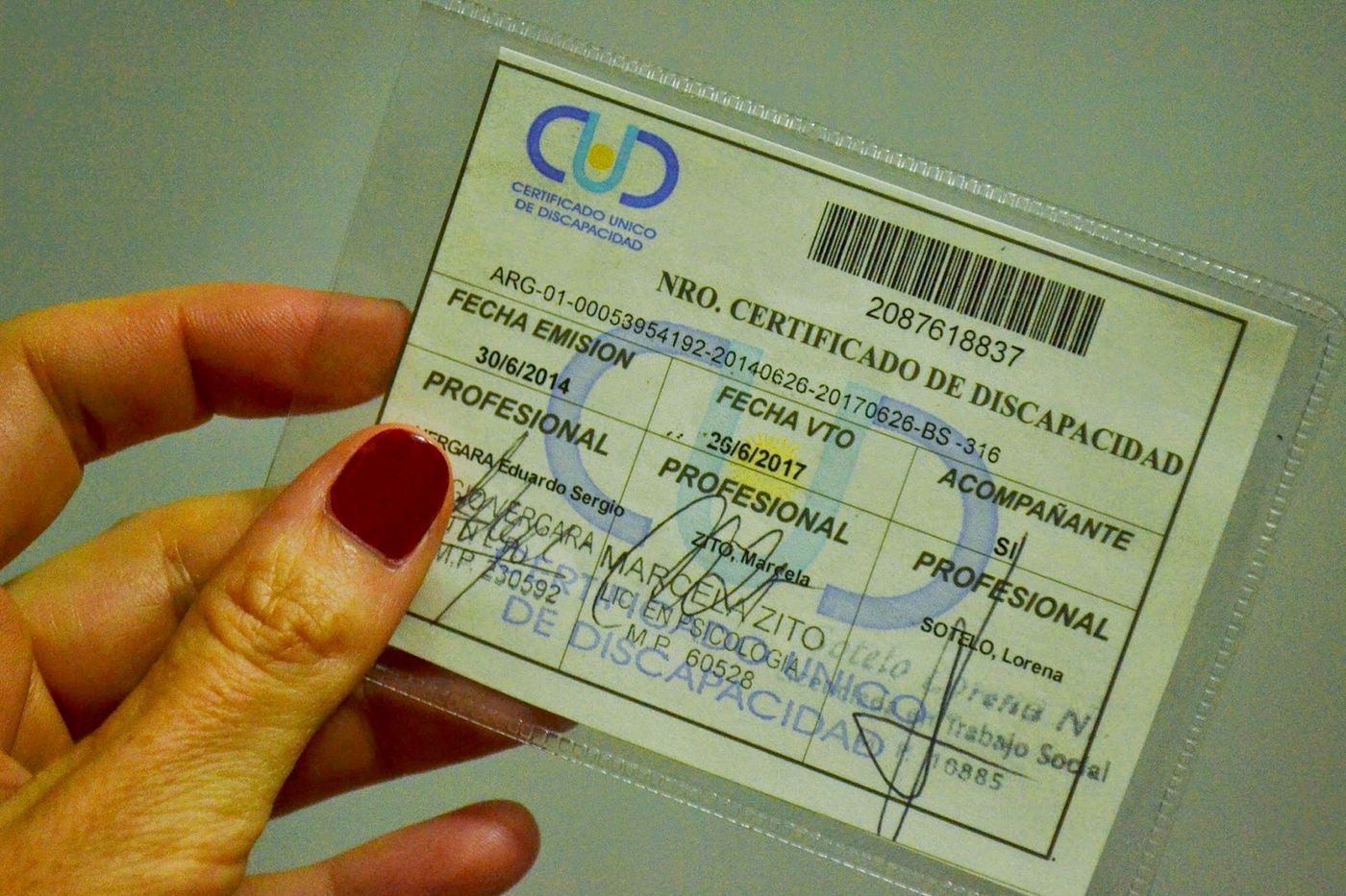 certificado discapacidad