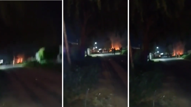 incendio, piedrazos y tiros en medio de una brutal noche de furia en villa elvira