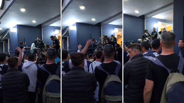 un grupo de hinchas de gimnasia se acerco a la sede para pedir explicaciones tras perder el clasico