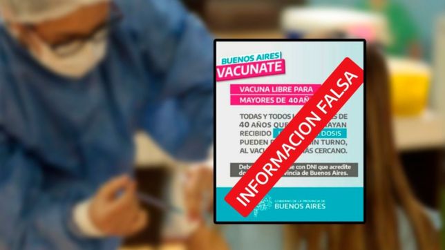 provincia volvio a advertir por un falso anuncio viral de la vacunacion anti covid-19