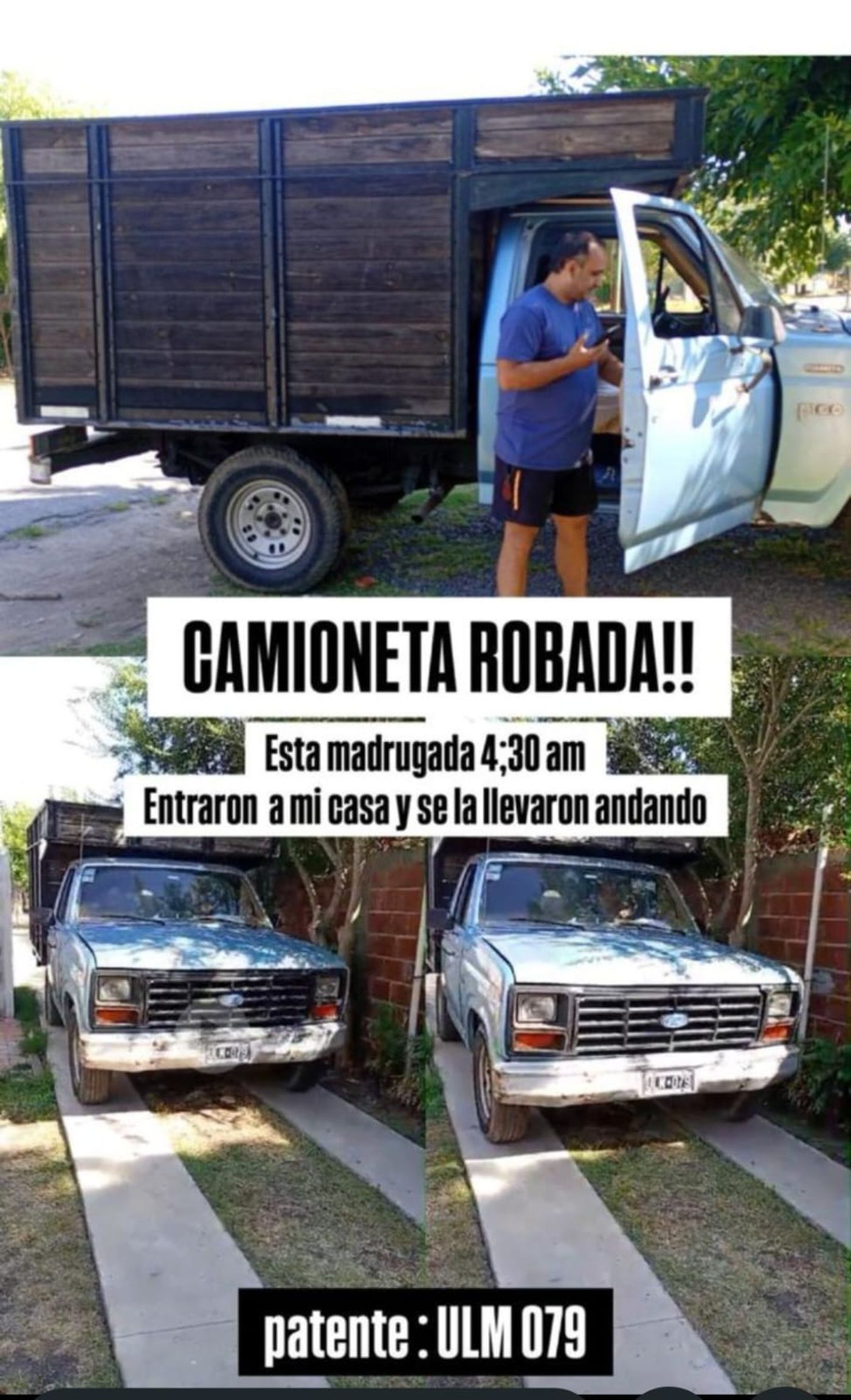 La camioneta fue robada en el oeste de La Plata.