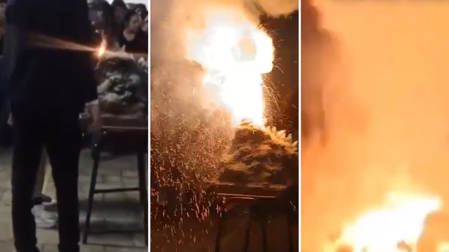 simulaban un volcan en una feria de ciencias, exploto y hay diez alumnos heridos