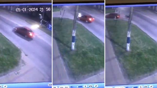 choco, huyo y todo quedo grabado: asi fue el accidente por el que buscan a un automovilista en la plata