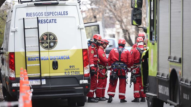 patrulleros, ambulancias y bomberos: asi fue el simulacro de emergencia que paralizo el centro